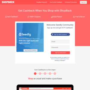 ShopBack - Bonus $15 with Sign Up