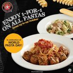 1 for 1 All Pastas at PastaMania