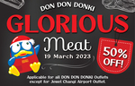 50% off Glorious Meat at DON DON DONKI