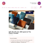 $10 off with Min. $50 Spend at The Planet Traveller