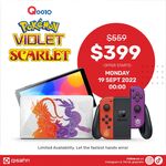 [Pre-Order] Nintendo Switch Console OLED Model - Pokémon Scarlet & Violet Edition for $399 (U.P. $559) at Qisahn via Qoo10