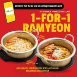 1 for 1 Ramyeon at Bonchon via Hillion$ Rewards App (Hillion Mall)