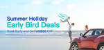 US $30 off Early Bird Car Rental Coupon (Prepay & Partial Prepay Bookings Only) @ EasyRentCars