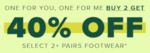 Buy 2, Get 40% off on Selected Footwear at Crocs