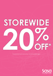 Sasa - 20% Off Storewide In-Store Only